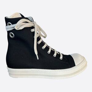 Rick Owens Black & White High Top Sneakers